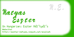 matyas eszter business card
